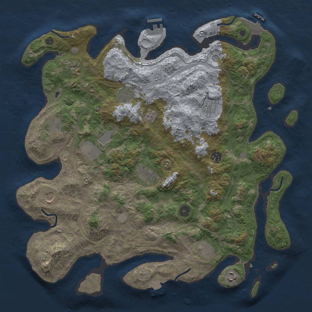 Rust Map: Procedural Map, Size: 4250, Seed: 787382993, 19 Monuments