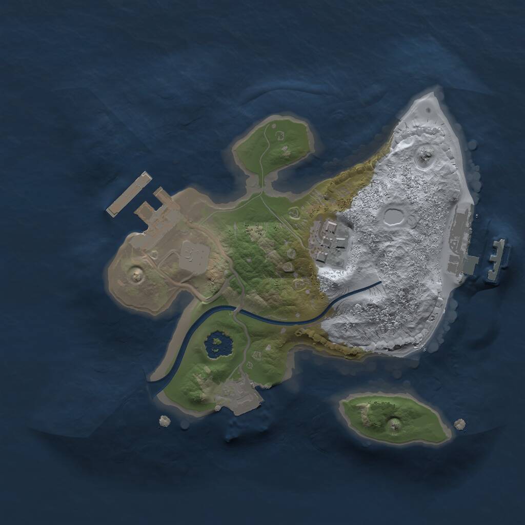 Rust Map: Procedural Map, Size: 1900, Seed: 145789124, 4 Monuments