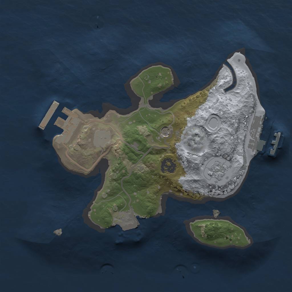 Rust Map: Procedural Map, Size: 1900, Seed: 145789124, 7 Monuments