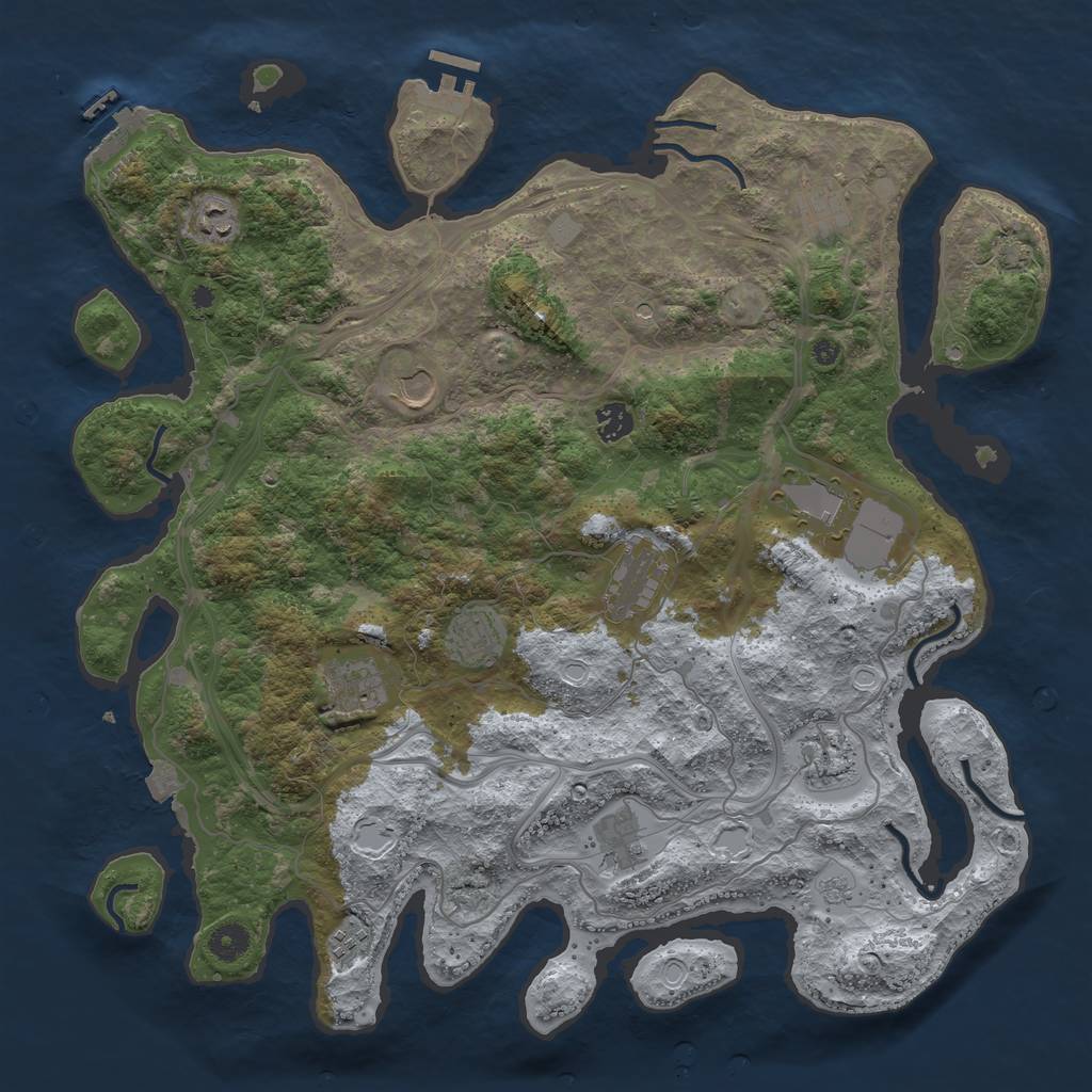 Rust Map: Procedural Map, Size: 4250, Seed: 1806090796, 19 Monuments