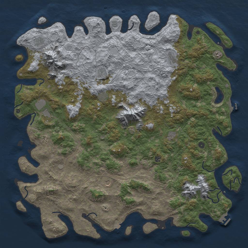 Rust Map: Procedural Map, Size: 6000, Seed: 178771234, 19 Monuments