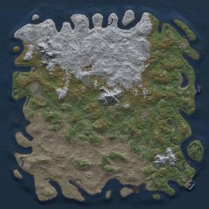 Thumbnail Rust Map: Procedural Map, Size: 6000, Seed: 178771234, 19 Monuments