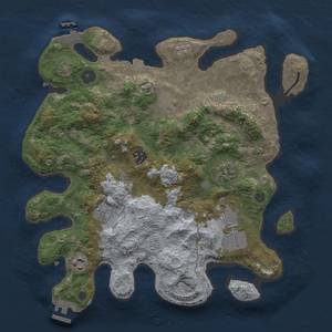 Thumbnail Rust Map: Procedural Map, Size: 3500, Seed: 46821312, 15 Monuments