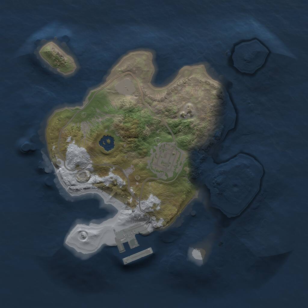 Rust Map: Procedural Map, Size: 2000, Seed: 251499457, 3 Monuments