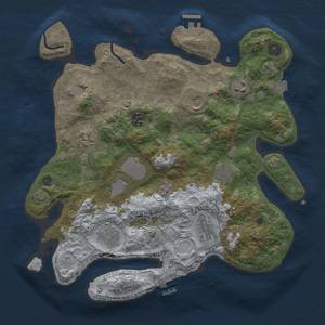 Thumbnail Rust Map: Procedural Map, Size: 3500, Seed: 351316, 16 Monuments