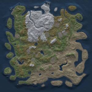 Thumbnail Rust Map: Procedural Map, Size: 4500, Seed: 1673665416, 16 Monuments