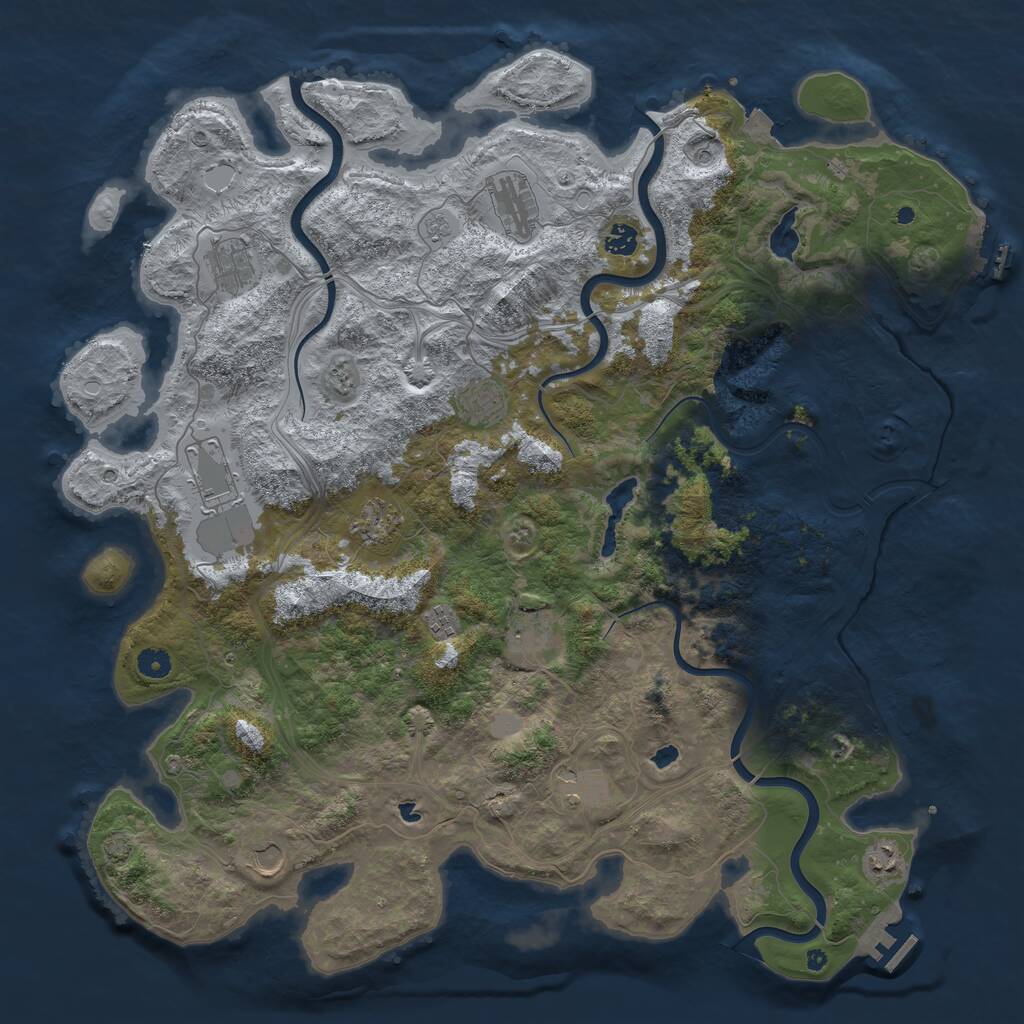Rust Map: Procedural Map, Size: 4750, Seed: 13556, 17 Monuments