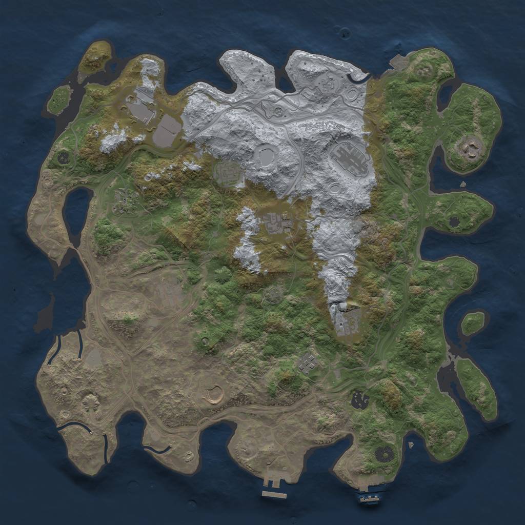 Rust Map: Procedural Map, Size: 4300, Seed: 15461, 19 Monuments