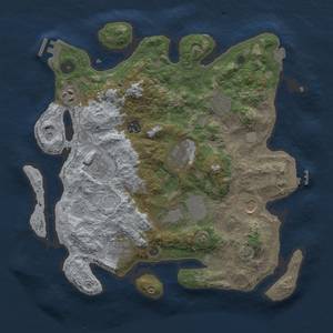 Thumbnail Rust Map: Procedural Map, Size: 3600, Seed: 23007, 16 Monuments