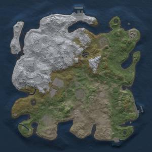 Thumbnail Rust Map: Procedural Map, Size: 3600, Seed: 13007, 17 Monuments