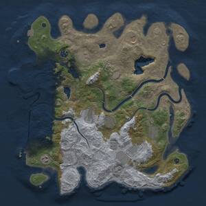Thumbnail Rust Map: Procedural Map, Size: 4000, Seed: 177183703, 16 Monuments