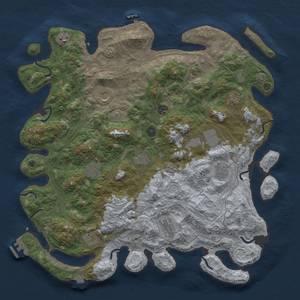 Thumbnail Rust Map: Procedural Map, Size: 4500, Seed: 1825509817, 19 Monuments