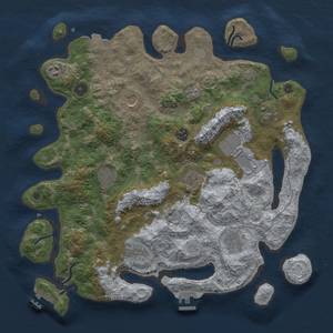 Thumbnail Rust Map: Procedural Map, Size: 4000, Seed: 207916137, 18 Monuments