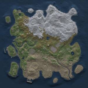 Thumbnail Rust Map: Procedural Map, Size: 3650, Seed: 12691356, 14 Monuments