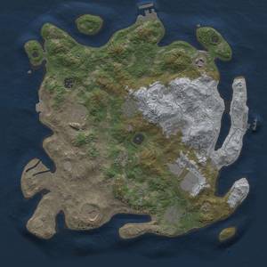 Thumbnail Rust Map: Procedural Map, Size: 3700, Seed: 831522, 17 Monuments