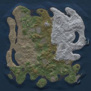 Thumbnail Rust Map: Procedural Map, Size: 4000, Seed: 2066234922, 19 Monuments