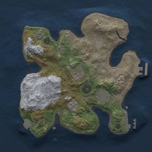 Thumbnail Rust Map: Procedural Map, Size: 2500, Seed: 1969345915, 11 Monuments