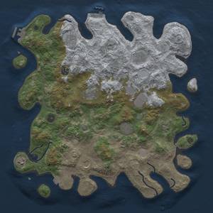 Thumbnail Rust Map: Procedural Map, Size: 4000, Seed: 260034182, 18 Monuments