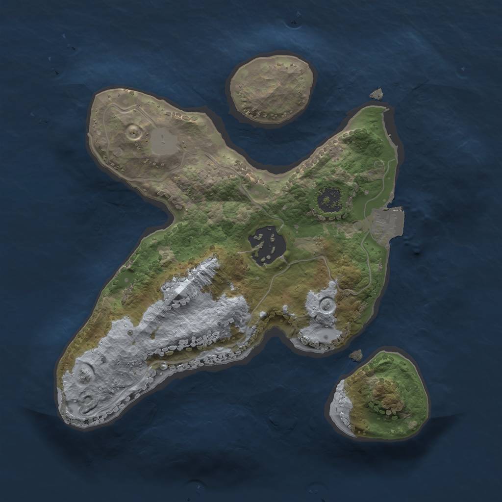 Rust Map: Procedural Map, Size: 2000, Seed: 78388673, 4 Monuments