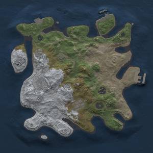 Thumbnail Rust Map: Procedural Map, Size: 3000, Seed: 91596322, 12 Monuments