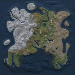 Thumbnail Rust Map: Procedural Map, Size: 4000, Seed: 521926010, 16 Monuments