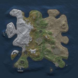 Thumbnail Rust Map: Procedural Map, Size: 3000, Seed: 8140243, 11 Monuments