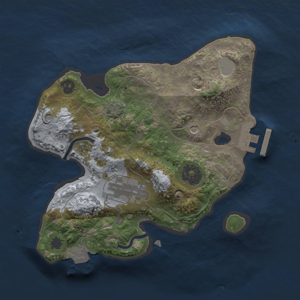 Rust Map: Procedural Map, Size: 2200, Seed: 651675203, 7 Monuments
