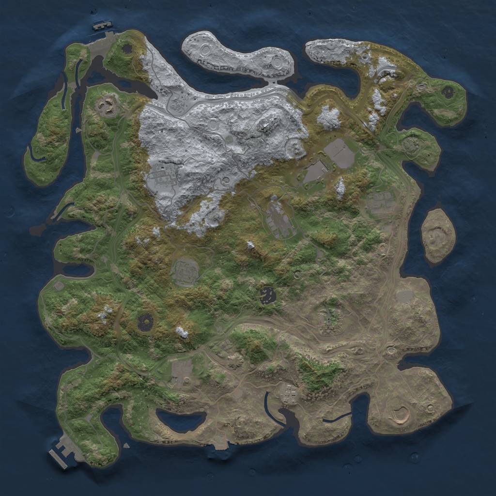 Rust Map: Procedural Map, Size: 4250, Seed: 618385749, 19 Monuments