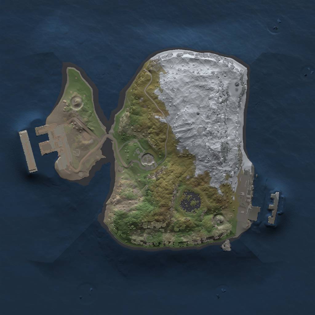 Rust Map: Procedural Map, Size: 1500, Seed: 2873342, 6 Monuments