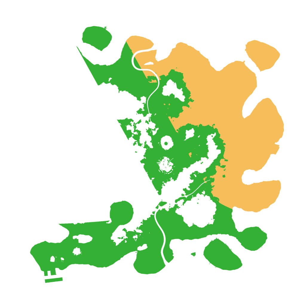 Biome Rust Map: Procedural Map, Size: 3500, Seed: 1756442355