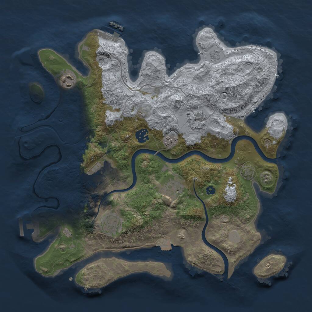 Rust Map: Procedural Map, Size: 3400, Seed: 89232, 13 Monuments