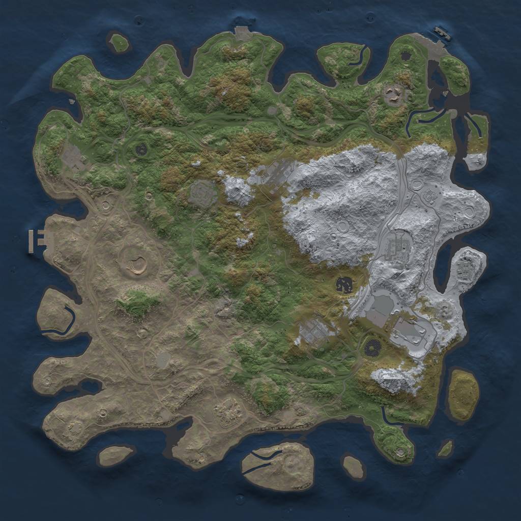 Rust Map: Procedural Map, Size: 4500, Seed: 89819, 19 Monuments