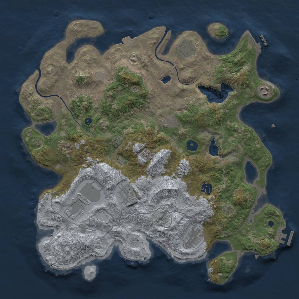 Rust Map: Procedural Map, Size: 4000, Seed: 337270525, 15 Monuments