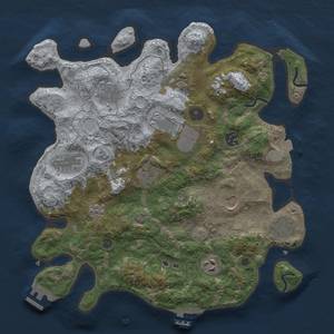 Thumbnail Rust Map: Procedural Map, Size: 3500, Seed: 967092503, 18 Monuments