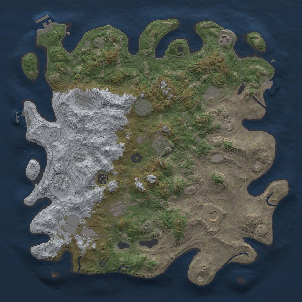 Rust Map: Procedural Map, Size: 4250, Seed: 2146546485, 19 Monuments
