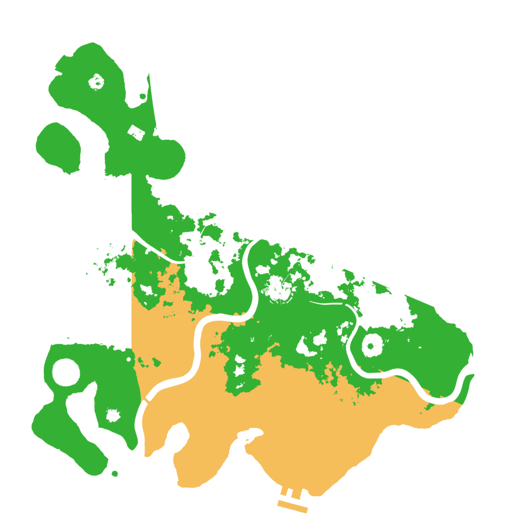 Biome Rust Map: Procedural Map, Size: 3500, Seed: 399330296