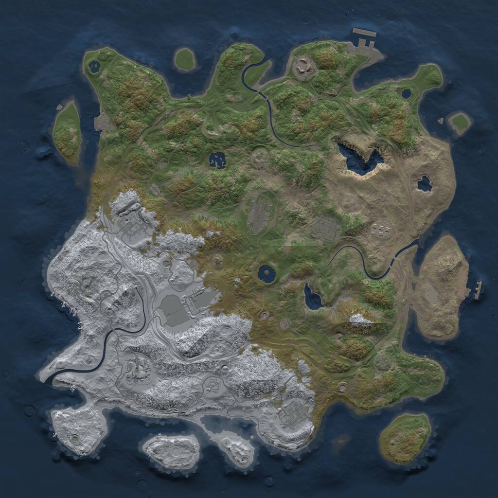 Rust Map: Procedural Map, Size: 4250, Seed: 1112941968, 15 Monuments
