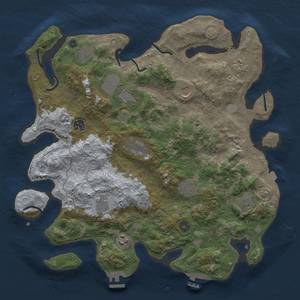 Thumbnail Rust Map: Procedural Map, Size: 4000, Seed: 1284919096, 19 Monuments