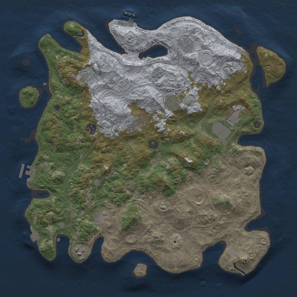 Rust Map: Procedural Map, Size: 4250, Seed: 96969696, 19 Monuments