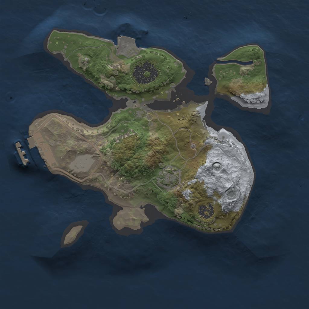 Rust Map: Procedural Map, Size: 2000, Seed: 4337, 5 Monuments