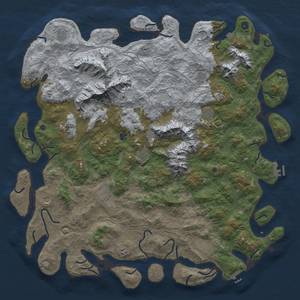 Thumbnail Rust Map: Procedural Map, Size: 6000, Seed: 1950, 19 Monuments