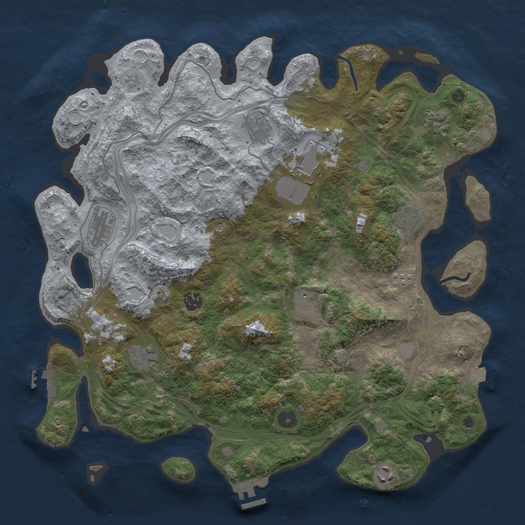 Rust Map: Procedural Map, Size: 4250, Seed: 32315, 18 Monuments