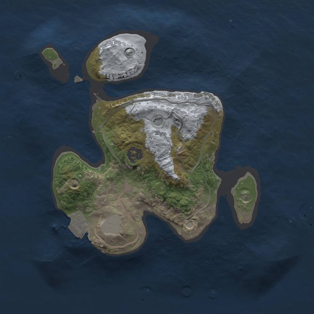 Rust Map: Procedural Map, Size: 2000, Seed: 362297545, 4 Monuments