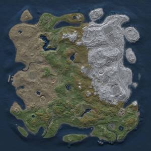 Thumbnail Rust Map: Procedural Map, Size: 4500, Seed: 7389764, 15 Monuments