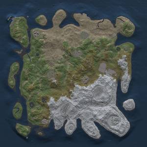 Thumbnail Rust Map: Procedural Map, Size: 4000, Seed: 1408158082, 17 Monuments