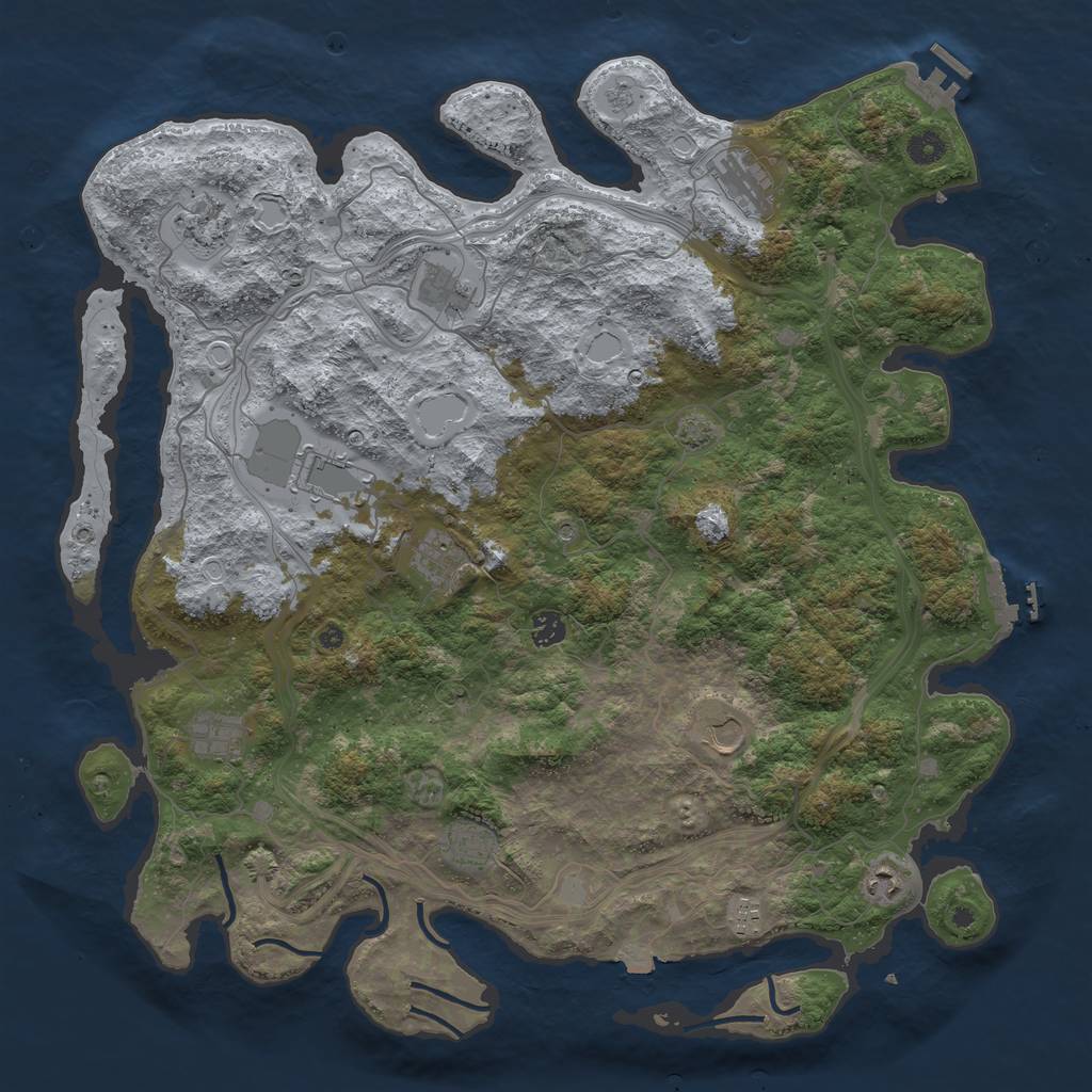 Rust Map: Procedural Map, Size: 4555, Seed: 82959, 19 Monuments