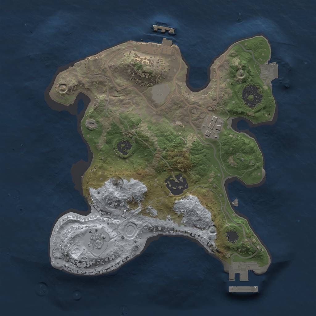 Rust Map: Procedural Map, Size: 2231, Seed: 36068544, 8 Monuments
