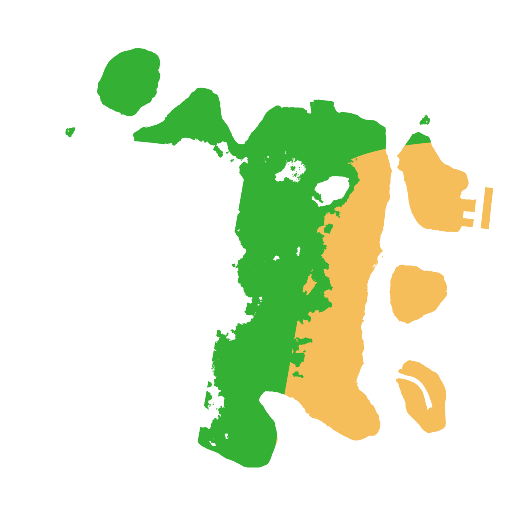 Biome Rust Map: Procedural Map, Size: 2500, Seed: 72544
