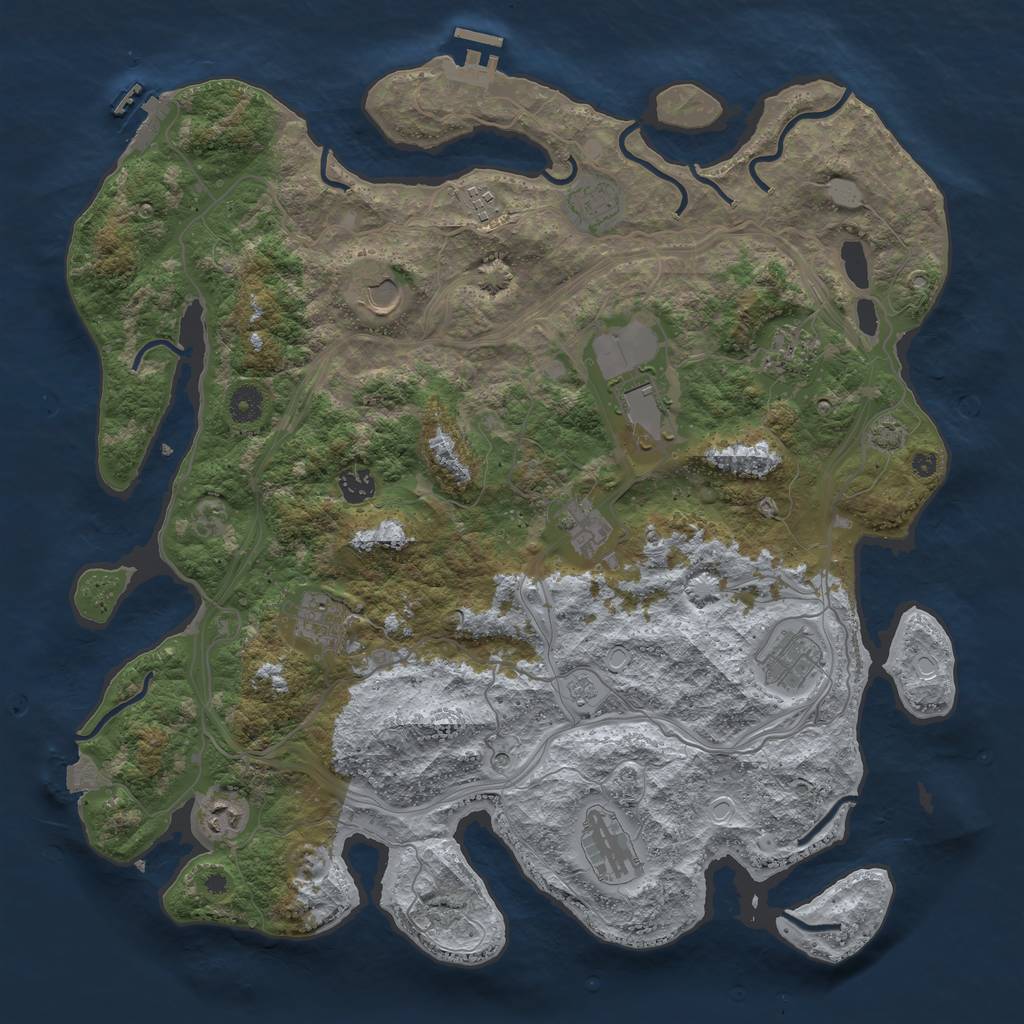 Rust Map: Procedural Map, Size: 4250, Seed: 1750255040, 19 Monuments