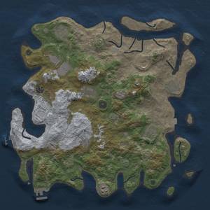 Thumbnail Rust Map: Procedural Map, Size: 4000, Seed: 613918042, 18 Monuments